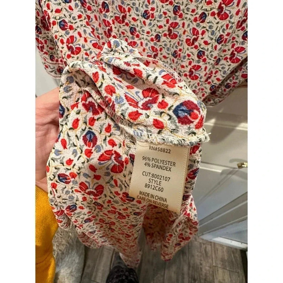 Max Studio Flowing Flutter Sleeve Ruffled High Low Hem Wrap Dress Size XS - Picture 3 of 6